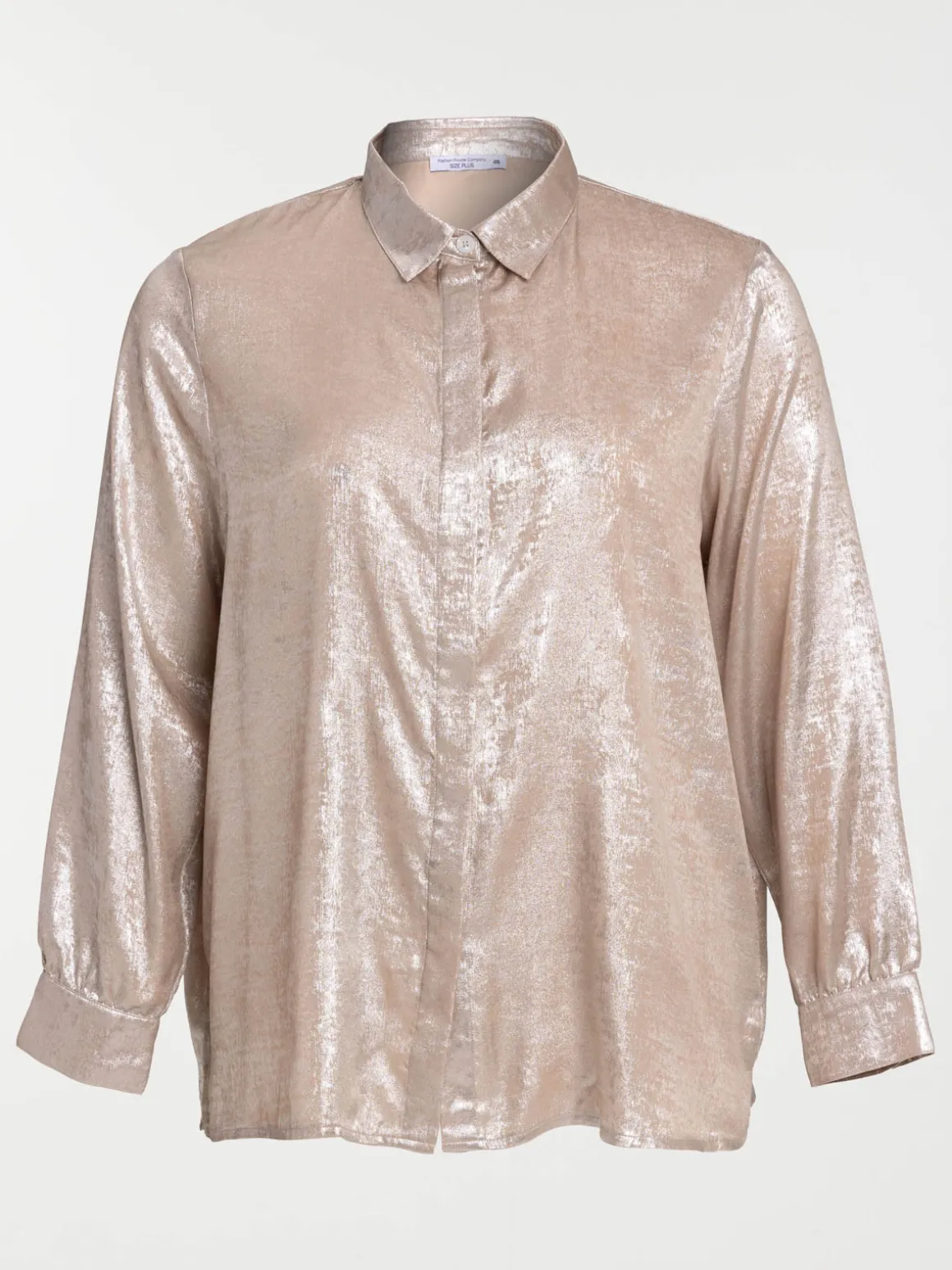 Chemise lamée grande taille femme
