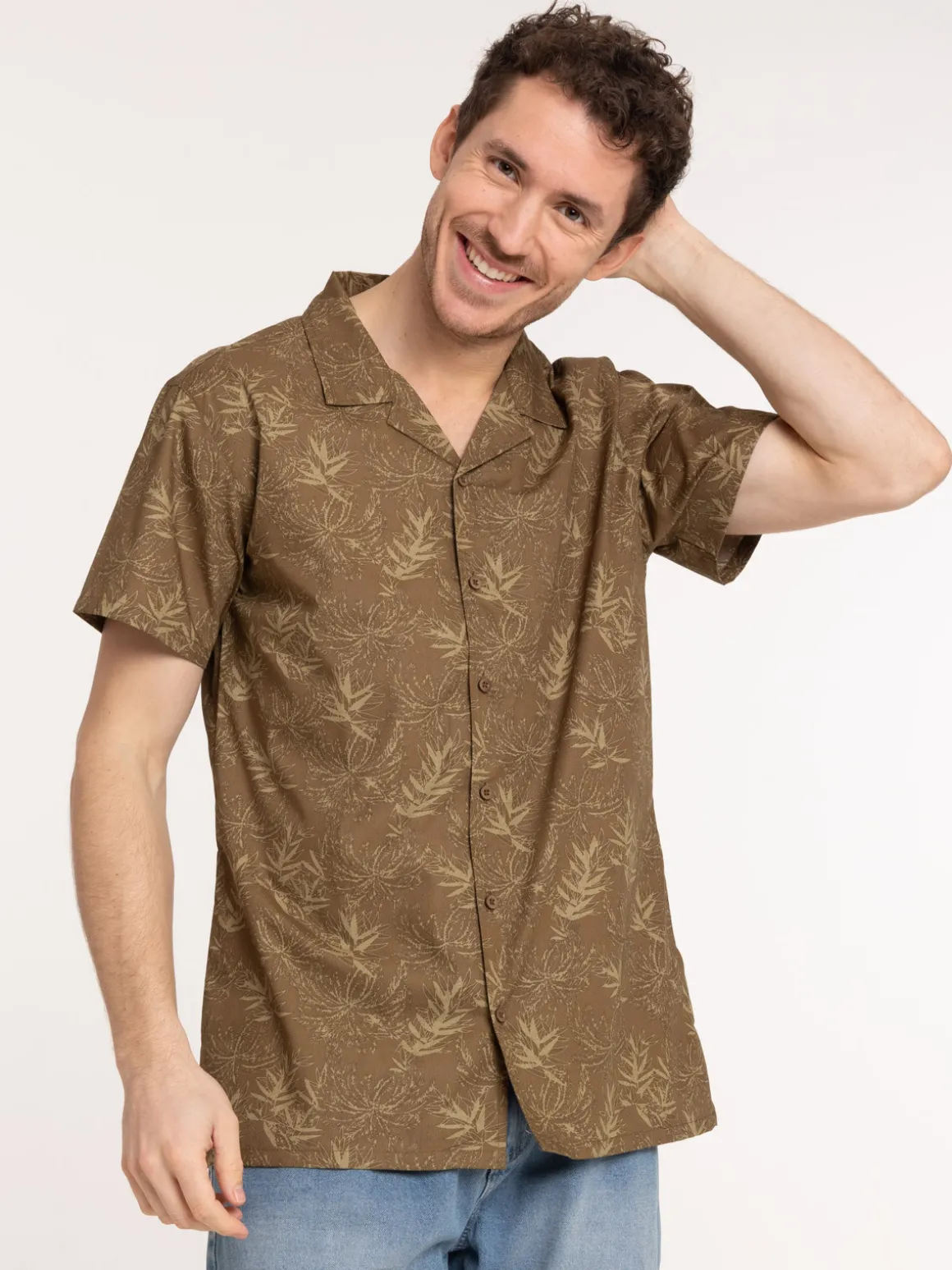 Chemise manches courtes imprimée homme