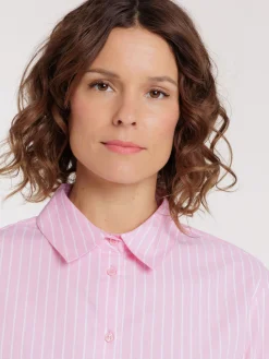 Chemise manches longues rayée femme