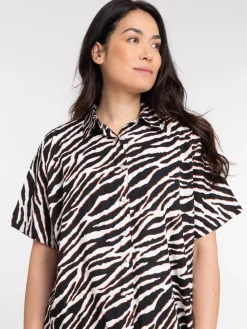 Chemise motif animalier femme