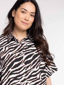 Chemise motif animalier femme