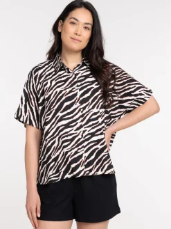 Chemise motif animalier femme