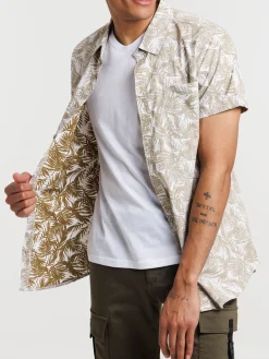 Chemise motif feuilles de palmier homme