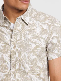 Chemise motif feuilles de palmier homme