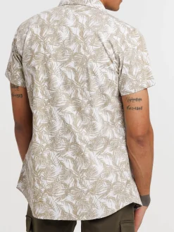 Chemise motif feuilles de palmier homme