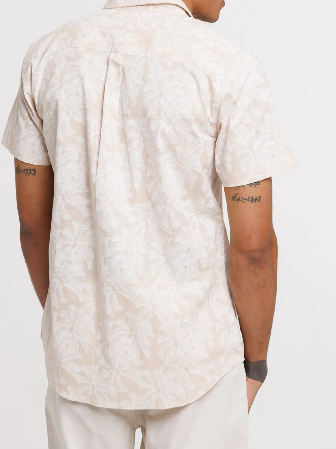 Chemise motif palmier homme