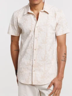 Chemise motif palmier homme