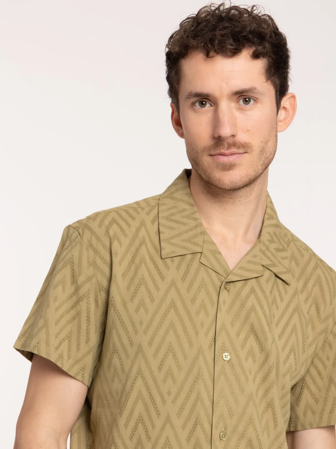 Chemise motif vert boa homme