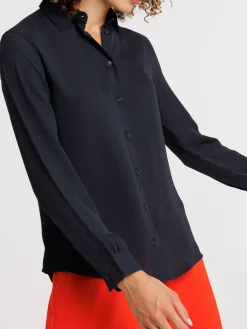 Chemise noire manches longues femme