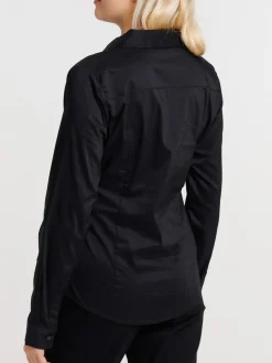 Chemise noire manches longues femme