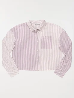 Chemise rayée deep lavande fille (XXS-M)