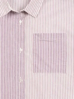 Chemise rayée deep lavande fille (XXS-M)