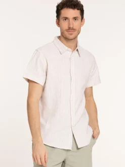 Chemise rayée manches courtes homme