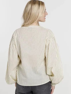 Chemise rayée manches longues femme