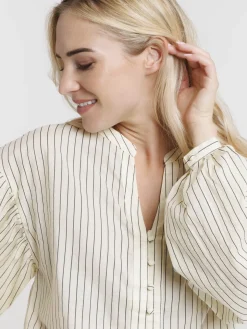 Chemise rayée manches longues femme