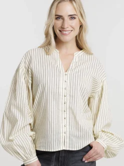 Chemise rayée manches longues femme