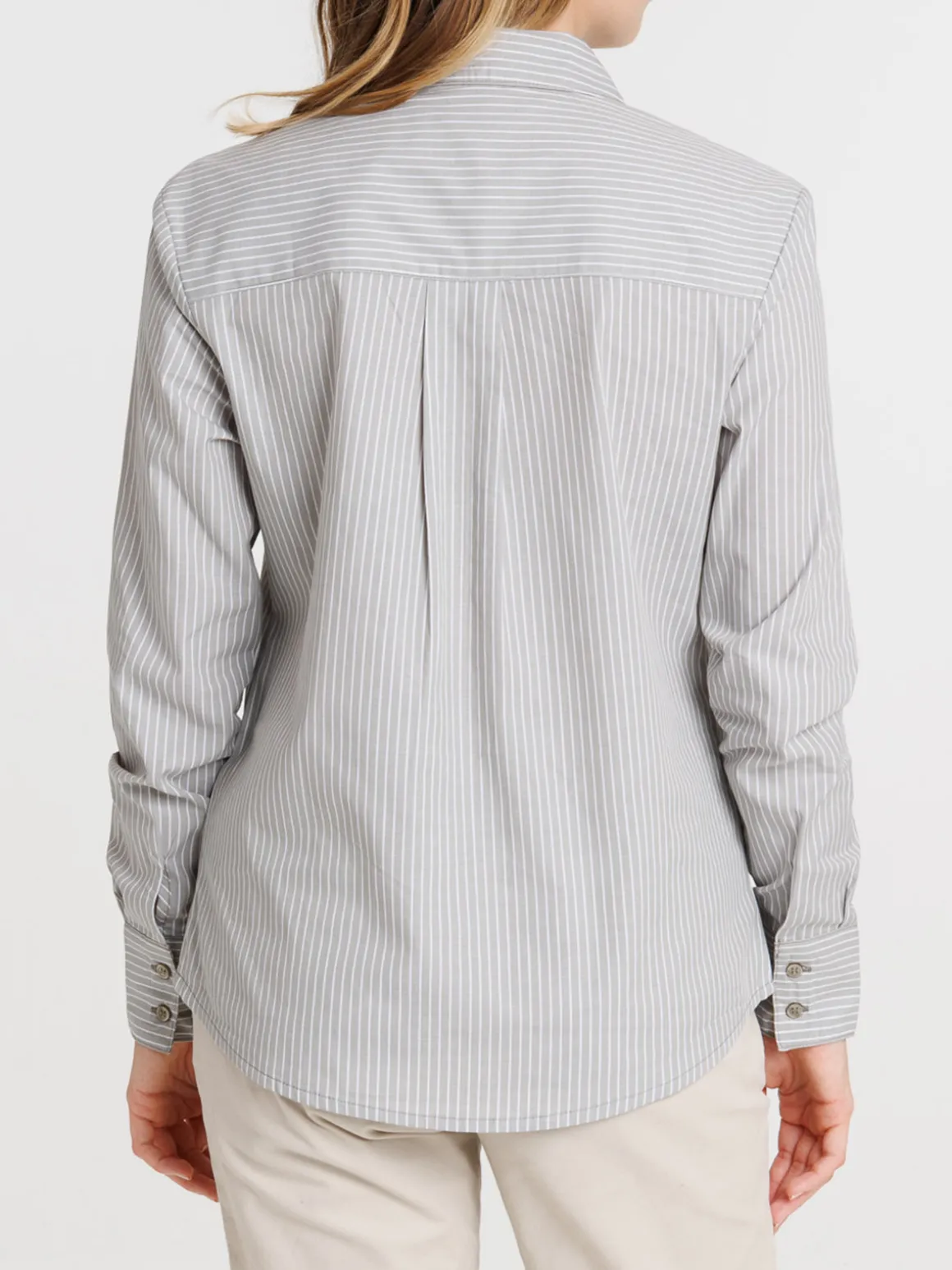 Chemise rayée manches longues femme