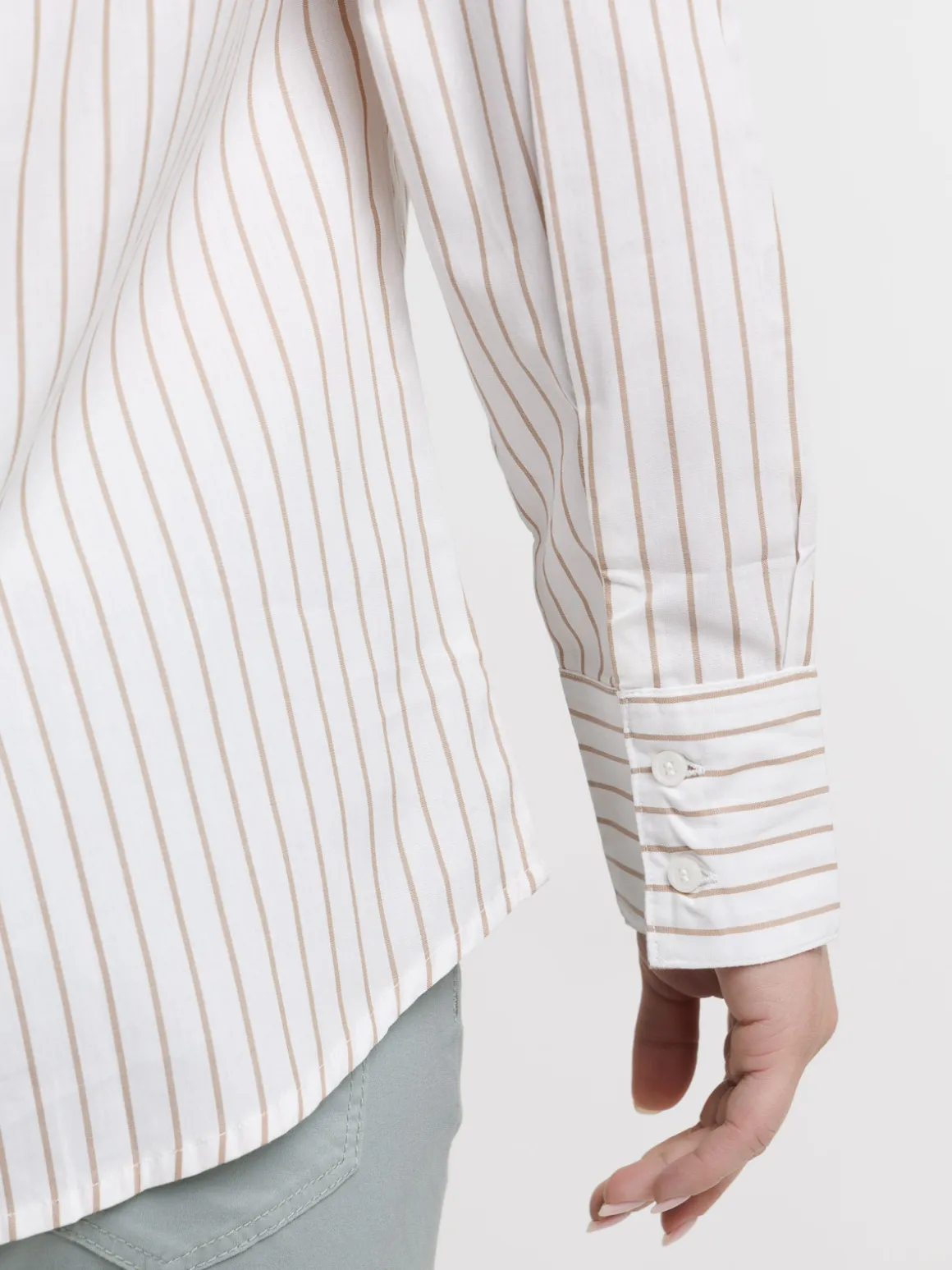 Chemise rayée manches longues femme