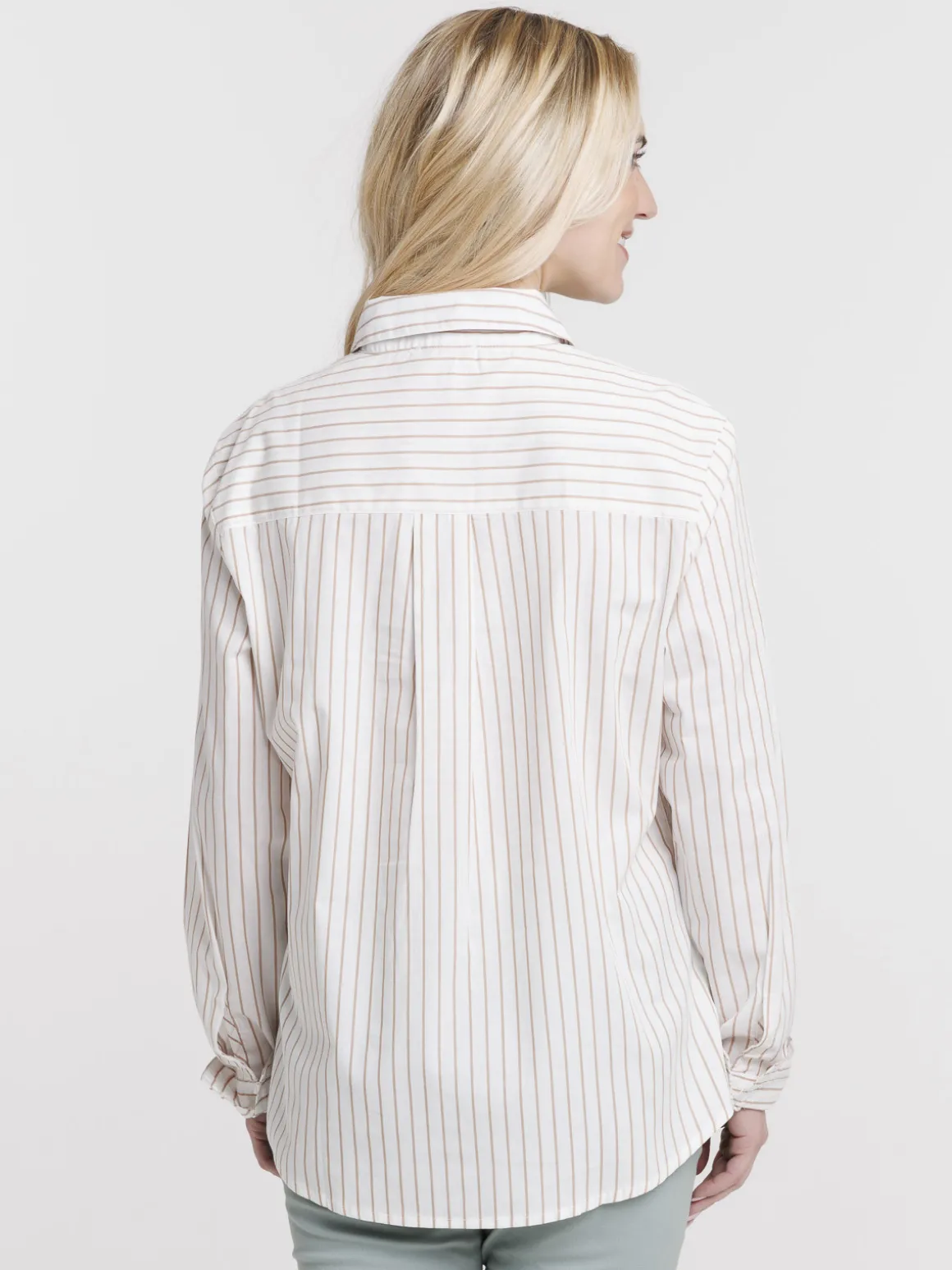 Chemise rayée manches longues femme