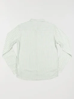 Chemise rayée vert amande homme