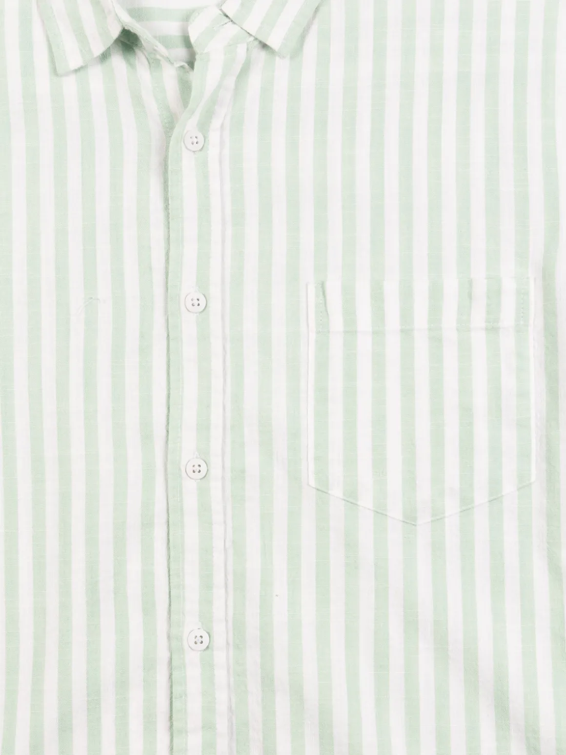 Chemise rayée vert amande homme