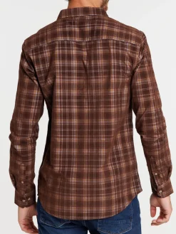 Chemise velours à carreaux homme