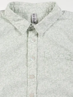 Chemise vert pâle imprimée garçon (3-8A)
