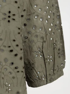 Chemise vert sombre grande taille femme