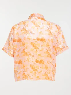 Chemise voile fleuri grande taille femme