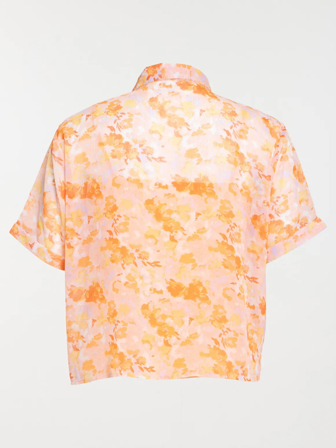 Chemise voile fleuri grande taille femme