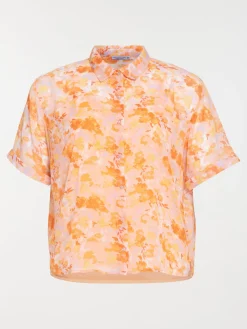 Chemise voile fleuri grande taille femme