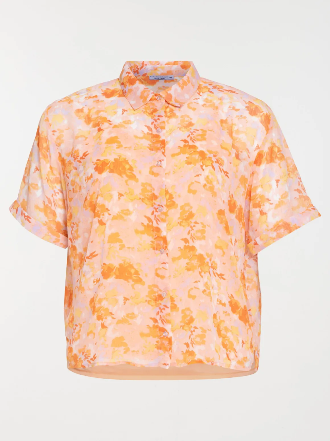 Chemise voile fleuri grande taille femme