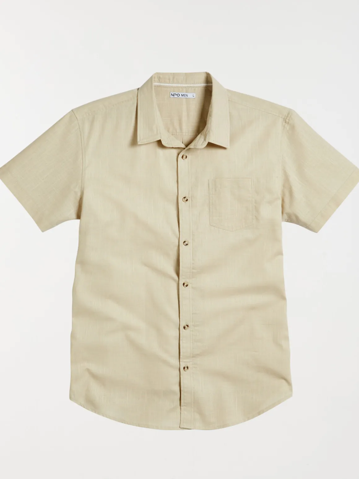 Chemisette beige grisé homme