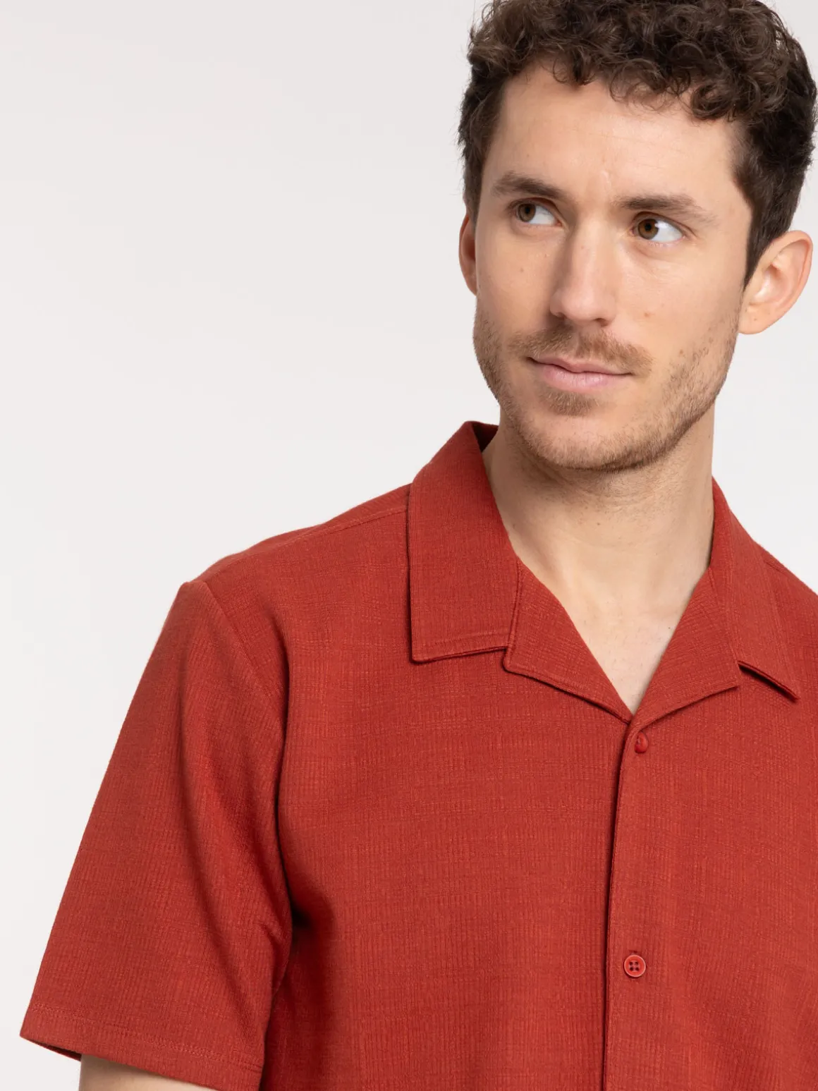 Chemisette homme col tailleur homme