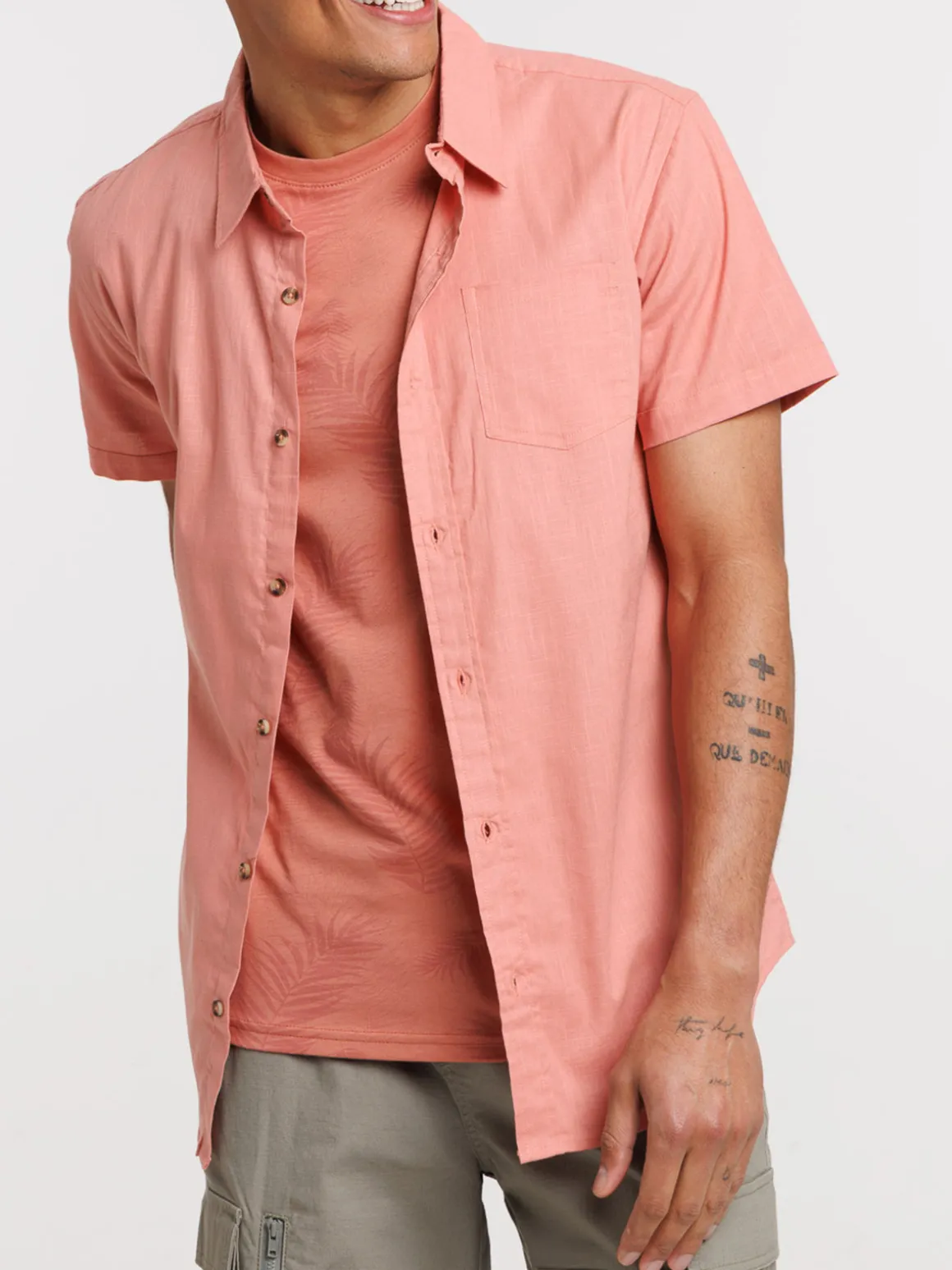 Chemisette rose sauvage homme