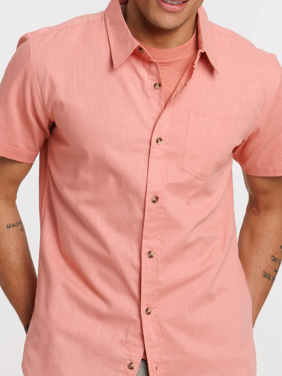 Chemisette rose sauvage homme