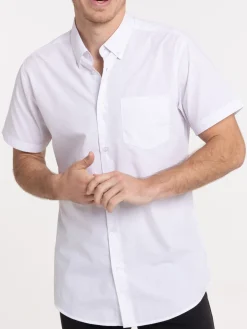 Chemisette unie blanche homme