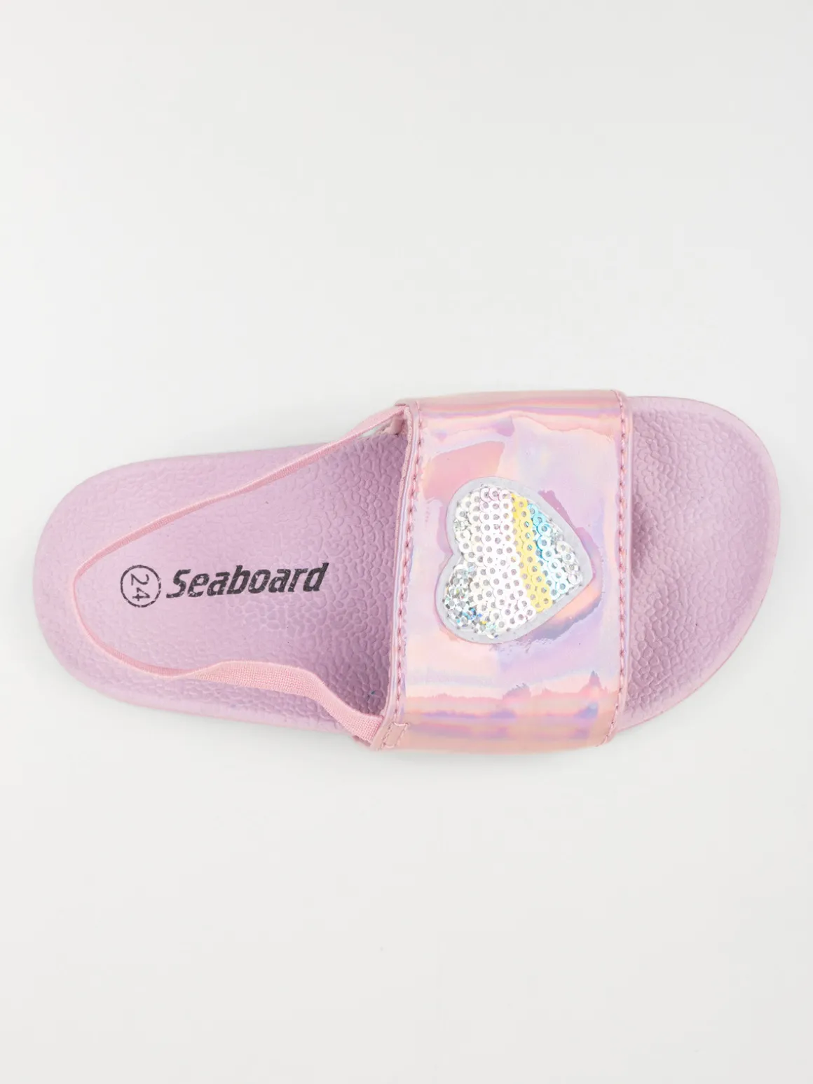 Claquette coeur fille lilas (24-30)