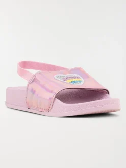 Claquette coeur fille lilas (24-30)