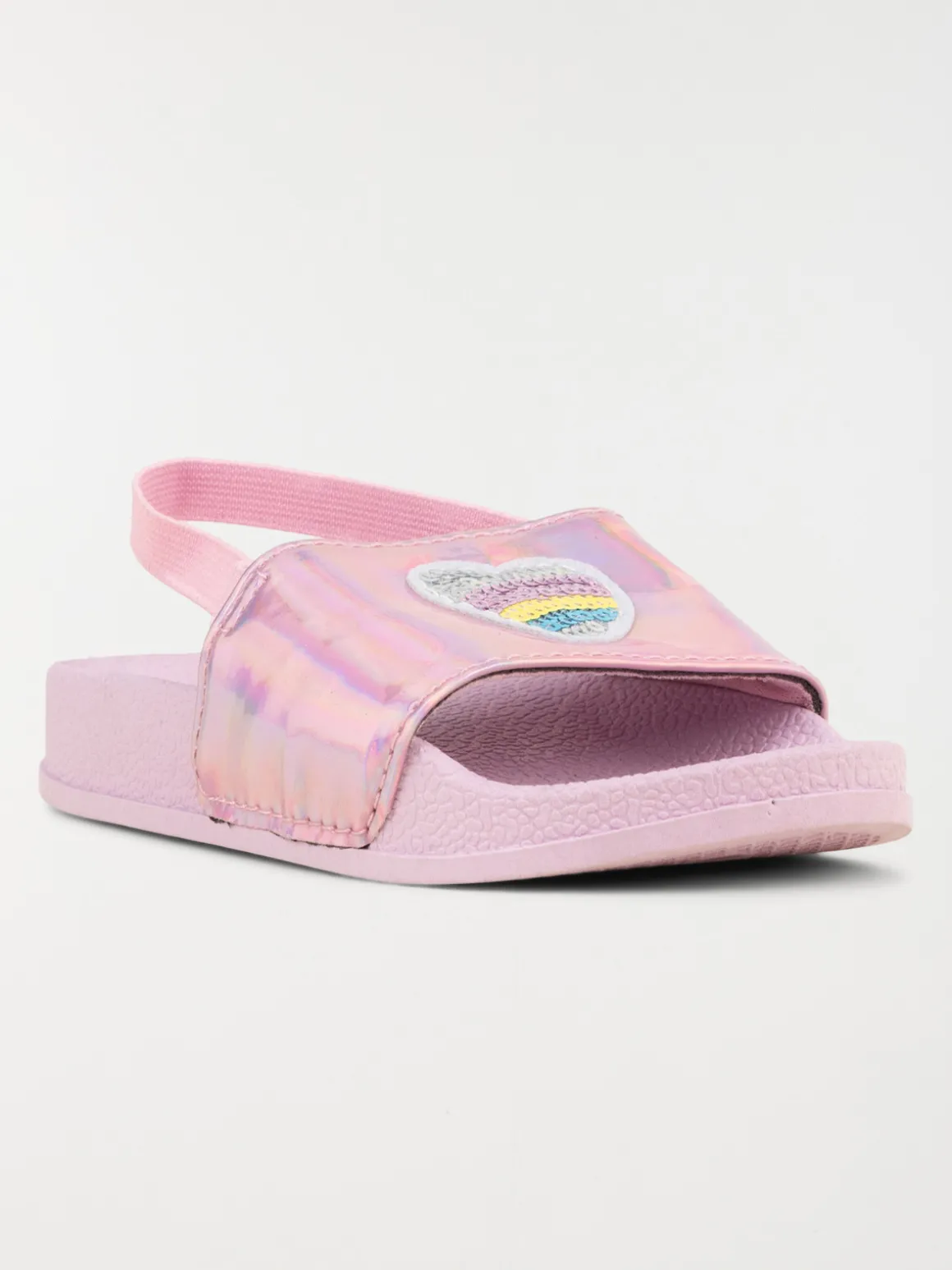 Claquette coeur fille lilas (24-30)