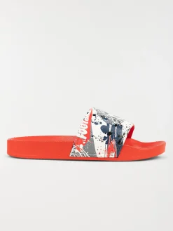Claquette garçon football rouge (24-30)