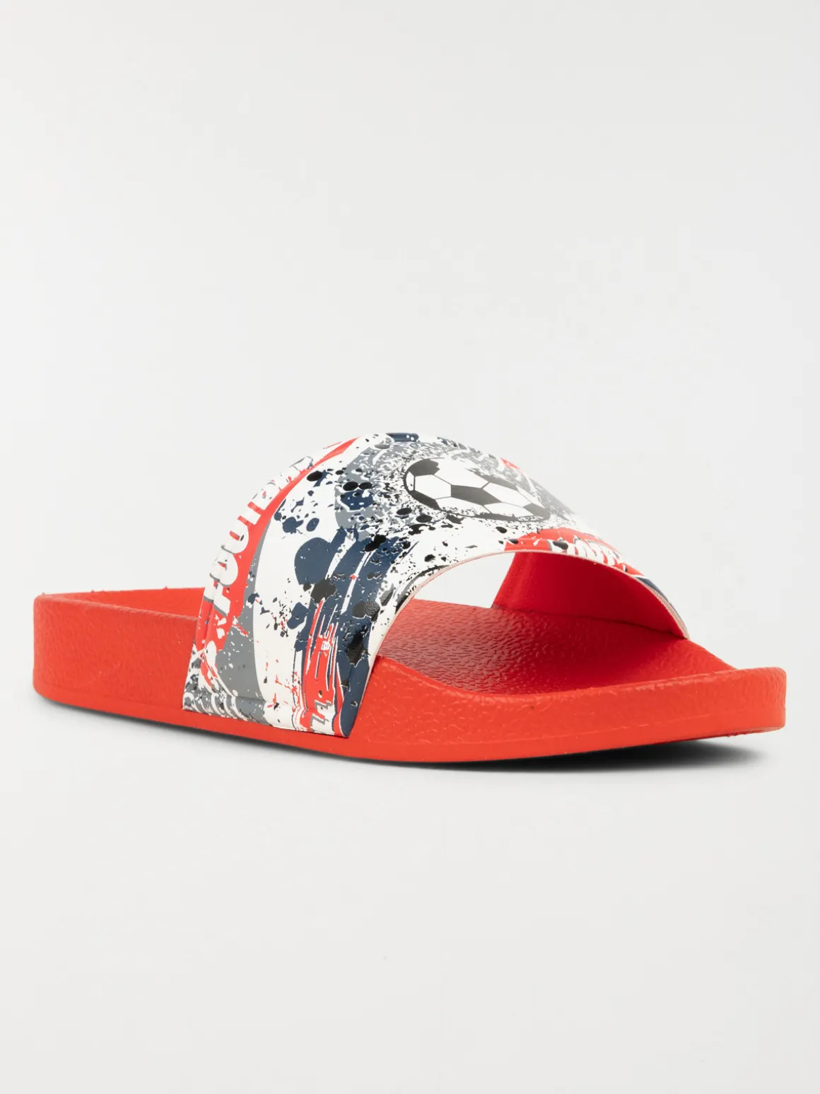 Claquette garçon football rouge (24-30)