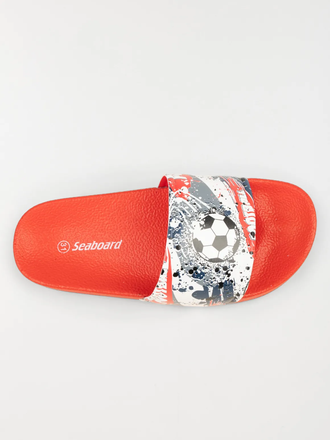 Claquette garçon football rouge (24-30)