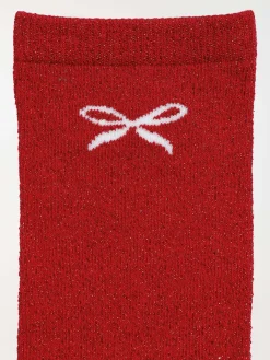 Coffret chaussettes de noël rouge femme