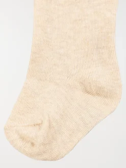Collants chauds bébé beige clair