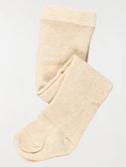 Collants chauds bébé beige clair