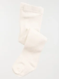 Collants chauds bébé écru