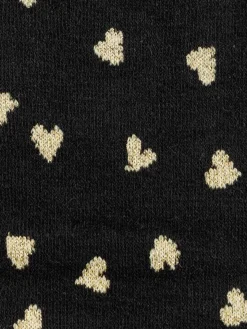 Collants chauds coeurs dorés fille