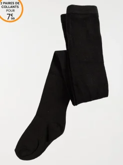 Collants chauds coloris noir fille