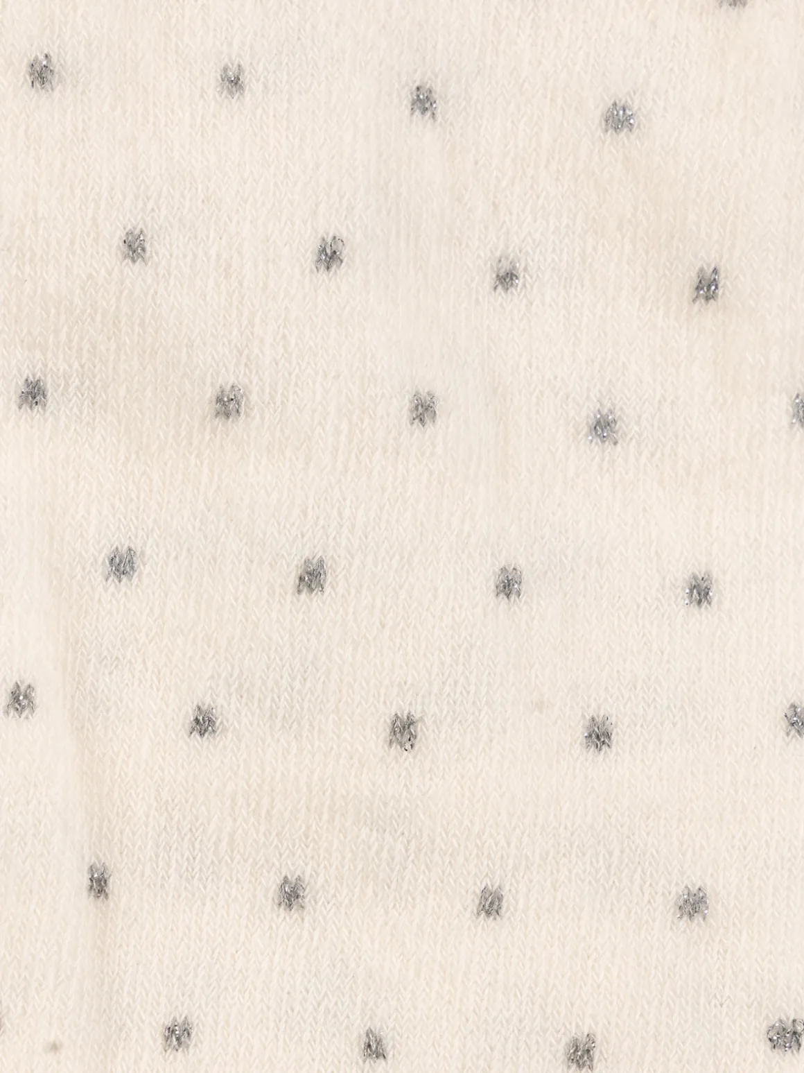 Collants chauds écru à pois gris fille